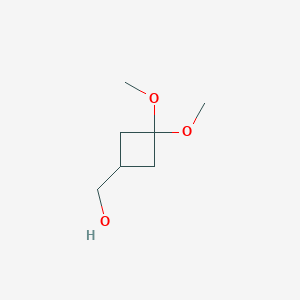 molecular formula C7H14O3 B065717 (3,3-Dimethoxycyclobutyl)methanol CAS No. 175021-11-1