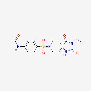molecular formula C17H22N4O5S B6571869 N-[4-({3-ethyl-2,4-dioxo-1,3,8-triazaspiro[4.5]decan-8-yl}sulfonyl)phenyl]acetamide CAS No. 1021214-40-3