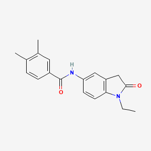 molecular formula C19H20N2O2 B6571905 N-(1-ethyl-2-oxo-2,3-dihydro-1H-indol-5-yl)-3,4-dimethylbenzamide CAS No. 921837-40-3