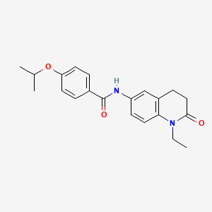 molecular formula C21H24N2O3 B6572007 N-(1-ethyl-2-oxo-1,2,3,4-tetrahydroquinolin-6-yl)-4-(propan-2-yloxy)benzamide CAS No. 922129-59-7
