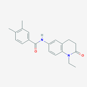 molecular formula C20H22N2O2 B6572019 N-(1-ethyl-2-oxo-1,2,3,4-tetrahydroquinolin-6-yl)-3,4-dimethylbenzamide CAS No. 921998-78-9