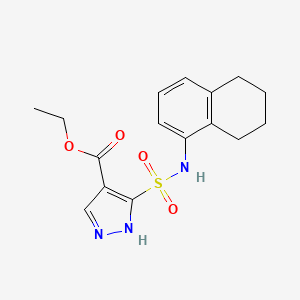 molecular formula C16H19N3O4S B6572434 ethyl 5-(5,6,7,8-tetrahydronaphthalen-1-ylsulfamoyl)-1H-pyrazole-4-carboxylate CAS No. 1106908-39-7