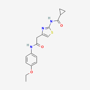 molecular formula C17H19N3O3S B6572742 N-(4-{[(4-ethoxyphenyl)carbamoyl]methyl}-1,3-thiazol-2-yl)cyclopropanecarboxamide CAS No. 921845-10-5