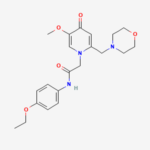 molecular formula C21H27N3O5 B6572777 N-(4-ethoxyphenyl)-2-{5-methoxy-2-[(morpholin-4-yl)methyl]-4-oxo-1,4-dihydropyridin-1-yl}acetamide CAS No. 946319-19-3