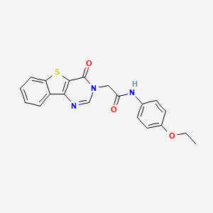 molecular formula C20H17N3O3S B6572783 N-(4-ethoxyphenyl)-2-(4-oxo[1]benzothieno[3,2-d]pyrimidin-3(4H)-yl)acetamide CAS No. 1021230-83-0