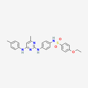 molecular formula C26H27N5O3S B6572835 4-ethoxy-N-[4-({4-methyl-6-[(4-methylphenyl)amino]pyrimidin-2-yl}amino)phenyl]benzene-1-sulfonamide CAS No. 946269-43-8