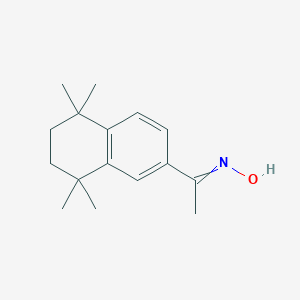 molecular formula C16H23NO B065730 N-[1-(5,5,8,8-tetramethyl-6,7-dihydronaphthalen-2-yl)ethylidene]hydroxylamine CAS No. 175278-31-6