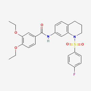 3,4-diethoxy-N-[1-(4-fluorobenzenesulfonyl)-1,2,3,4-tetrahydroquinolin-7-yl]benzamide