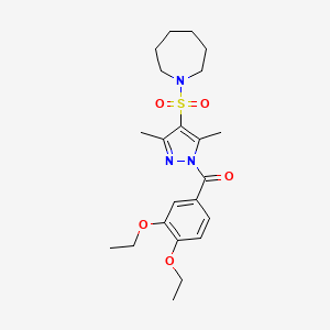 1-{[1-(3,4-diethoxybenzoyl)-3,5-dimethyl-1H-pyrazol-4-yl]sulfonyl}azepane