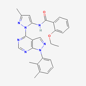 N-{1-[1-(2,3-dimethylphenyl)-1H-pyrazolo[3,4-d]pyrimidin-4-yl]-3-methyl-1H-pyrazol-5-yl}-2-ethoxybenzamide