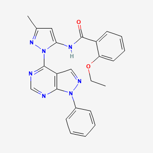 2-ethoxy-N-(3-methyl-1-{1-phenyl-1H-pyrazolo[3,4-d]pyrimidin-4-yl}-1H-pyrazol-5-yl)benzamide