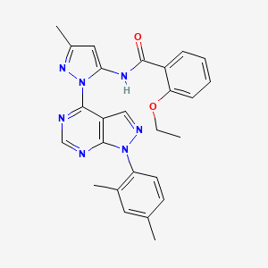 N-{1-[1-(2,4-dimethylphenyl)-1H-pyrazolo[3,4-d]pyrimidin-4-yl]-3-methyl-1H-pyrazol-5-yl}-2-ethoxybenzamide