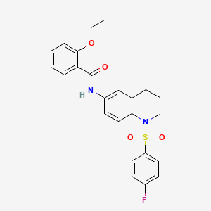 molecular formula C24H23FN2O4S B6573160 2-ethoxy-N-[1-(4-fluorobenzenesulfonyl)-1,2,3,4-tetrahydroquinolin-6-yl]benzamide CAS No. 946335-26-8