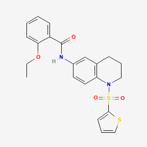 molecular formula C22H22N2O4S2 B6573178 2-ethoxy-N-[1-(thiophene-2-sulfonyl)-1,2,3,4-tetrahydroquinolin-6-yl]benzamide CAS No. 946335-58-6