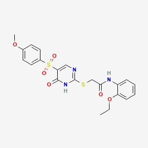 N-(2-ethoxyphenyl)-2-{[5-(4-methoxybenzenesulfonyl)-6-oxo-1,6-dihydropyrimidin-2-yl]sulfanyl}acetamide