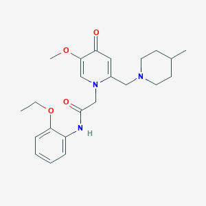 molecular formula C23H31N3O4 B6573222 N-(2-ethoxyphenyl)-2-{5-methoxy-2-[(4-methylpiperidin-1-yl)methyl]-4-oxo-1,4-dihydropyridin-1-yl}acetamide CAS No. 921493-30-3