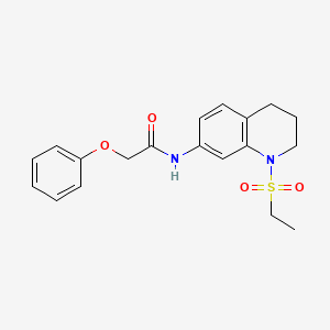 molecular formula C19H22N2O4S B6573348 N-[1-(ethanesulfonyl)-1,2,3,4-tetrahydroquinolin-7-yl]-2-phenoxyacetamide CAS No. 946299-85-0