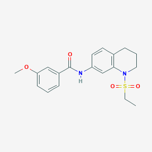 molecular formula C19H22N2O4S B6573490 N-[1-(ethanesulfonyl)-1,2,3,4-tetrahydroquinolin-7-yl]-3-methoxybenzamide CAS No. 946292-77-9