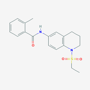 B6573748 N-[1-(ethanesulfonyl)-1,2,3,4-tetrahydroquinolin-6-yl]-2-methylbenzamide CAS No. 946213-94-1