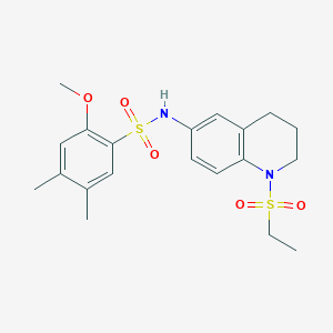 N-[1-(ethanesulfonyl)-1,2,3,4-tetrahydroquinolin-6-yl]-2-methoxy-4,5-dimethylbenzene-1-sulfonamide