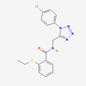 N-{[1-(4-chlorophenyl)-1H-1,2,3,4-tetrazol-5-yl]methyl}-2-(ethylsulfanyl)benzamide