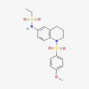 N-[1-(4-methoxybenzenesulfonyl)-1,2,3,4-tetrahydroquinolin-6-yl]ethane-1-sulfonamide