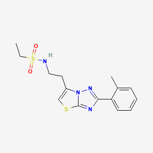 N-{2-[2-(2-methylphenyl)-[1,2,4]triazolo[3,2-b][1,3]thiazol-6-yl]ethyl}ethane-1-sulfonamide