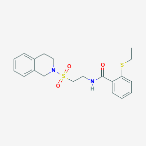 2-(ethylsulfanyl)-N-[2-(1,2,3,4-tetrahydroisoquinoline-2-sulfonyl)ethyl]benzamide