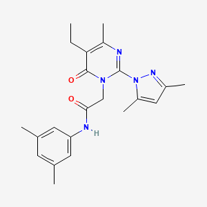 2-[2-(3,5-dimethyl-1H-pyrazol-1-yl)-5-ethyl-4-methyl-6-oxo-1,6-dihydropyrimidin-1-yl]-N-(3,5-dimethylphenyl)acetamide