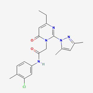N-(3-chloro-4-methylphenyl)-2-[2-(3,5-dimethyl-1H-pyrazol-1-yl)-4-ethyl-6-oxo-1,6-dihydropyrimidin-1-yl]acetamide