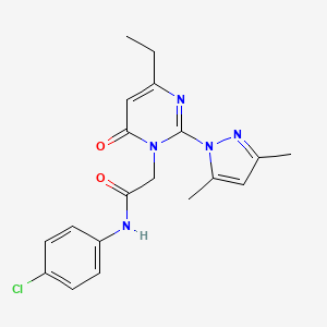 N-(4-chlorophenyl)-2-[2-(3,5-dimethyl-1H-pyrazol-1-yl)-4-ethyl-6-oxo-1,6-dihydropyrimidin-1-yl]acetamide