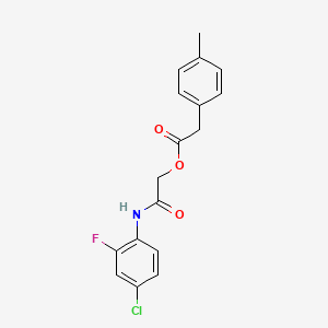 [(4-chloro-2-fluorophenyl)carbamoyl]methyl 2-(4-methylphenyl)acetate