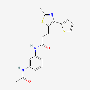 molecular formula C19H19N3O2S2 B6574254 N-(3-acetamidophenyl)-3-(2-methyl-4-(thiophen-2-yl)thiazol-5-yl)propanamide CAS No. 1049030-49-0