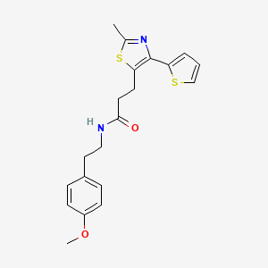 molecular formula C20H22N2O2S2 B6574393 N-(4-methoxyphenethyl)-3-(2-methyl-4-(thiophen-2-yl)thiazol-5-yl)propanamide CAS No. 1017663-12-5