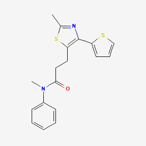 molecular formula C18H18N2OS2 B6574395 N-methyl-3-(2-methyl-4-(thiophen-2-yl)thiazol-5-yl)-N-phenylpropanamide CAS No. 1049030-61-6