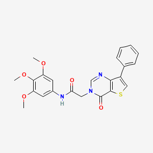 molecular formula C23H21N3O5S B6575147 2-{4-oxo-7-phenyl-3H,4H-thieno[3,2-d]pyrimidin-3-yl}-N-(3,4,5-trimethoxyphenyl)acetamide CAS No. 1105207-64-4