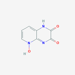 molecular formula C7H5N3O3 B065755 5-Hydroxy-1,5-dihydropyrido[2,3-b]pyrazine-2,3-dione CAS No. 185676-81-7