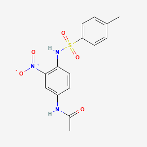 molecular formula C15H15N3O5S B6575829 Acetamide, N-[4-[[(4-methylphenyl)sulfonyl]amino]-3-nitrophenyl]- CAS No. 6597-60-0