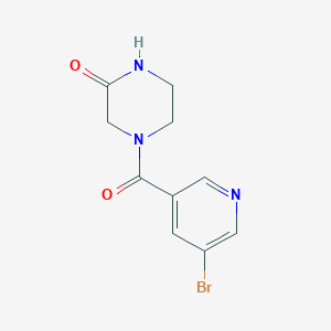 molecular formula C10H10BrN3O2 B6575950 4-(5-bromopyridine-3-carbonyl)piperazin-2-one CAS No. 1247725-28-5