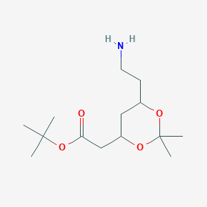 molecular formula C14H27NO4 B065764 Tert-butyl [6-(2-aminoethyl)-2,2-dimethyl-1,3-dioxan-4-yl]acetate CAS No. 191917-91-6