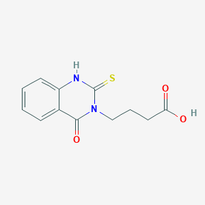 molecular formula C12H12N2O3S B6576611 4-(4-oxo-2-thioxo-1,4-dihydroquinazolin-3(2H)-yl)butanoic acid CAS No. 34330-05-7