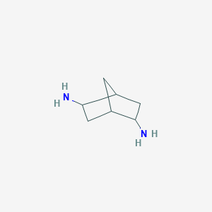 molecular formula C7H14N2 B065769 Bicyclo[2.2.1]heptane-2,5-diamine CAS No. 171065-84-2