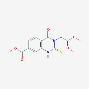 molecular formula C14H16N2O5S B6577021 methyl 3-(2,2-dimethoxyethyl)-4-oxo-2-thioxo-1,2,3,4-tetrahydroquinazoline-7-carboxylate CAS No. 451465-67-1