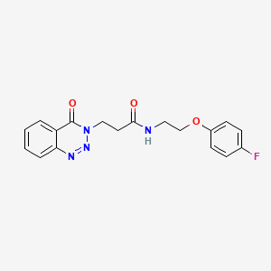 molecular formula C18H17FN4O3 B6577151 N-[2-(4-fluorophenoxy)ethyl]-3-(4-oxo-3,4-dihydro-1,2,3-benzotriazin-3-yl)propanamide CAS No. 1235353-07-7