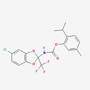 5-methyl-2-(propan-2-yl)phenyl N-[5-chloro-2-(trifluoromethyl)-2H-1,3-benzodioxol-2-yl]carbamate