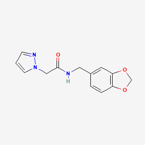 N-[(2H-1,3-benzodioxol-5-yl)methyl]-2-(1H-pyrazol-1-yl)acetamide