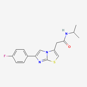 2-[6-(4-fluorophenyl)imidazo[2,1-b][1,3]thiazol-3-yl]-N-(propan-2-yl)acetamide