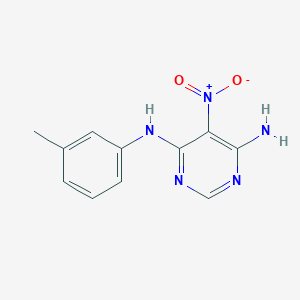molecular formula C11H11N5O2 B6577867 5-nitro-N4-(m-tolyl)pyrimidine-4,6-diamine CAS No. 610756-86-0