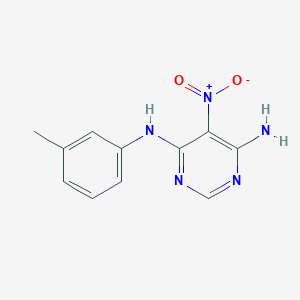 molecular formula C11H11N5O2 B6577867 N4-(3-methylphenyl)-5-nitropyrimidine-4,6-diamine CAS No. 610756-86-0