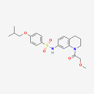 molecular formula C22H28N2O5S B6577991 N-[1-(2-methoxyacetyl)-1,2,3,4-tetrahydroquinolin-7-yl]-4-(2-methylpropoxy)benzene-1-sulfonamide CAS No. 1171467-69-8